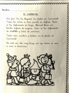 LECTURA EL CARNAVAL 